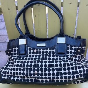 Kate Spade Black and White Geometric Tote